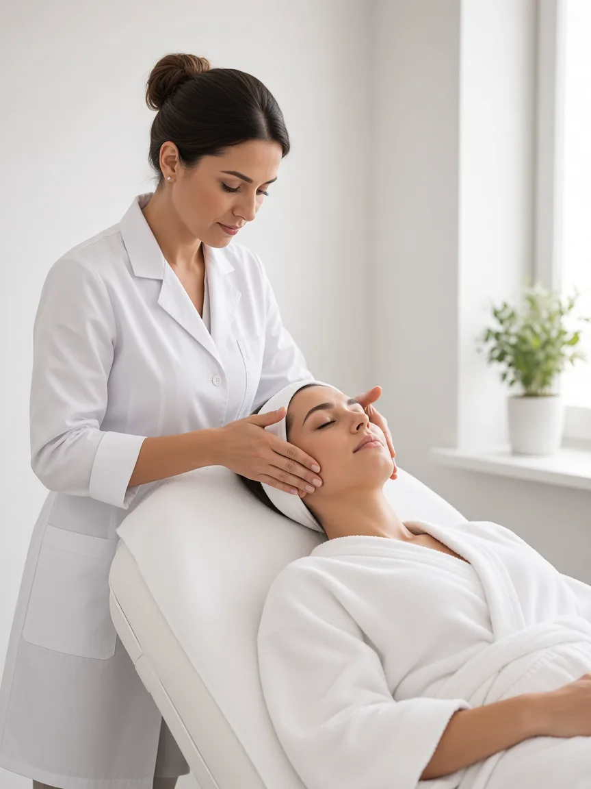 Cliente reservando turno en un centro de estética desde el celular